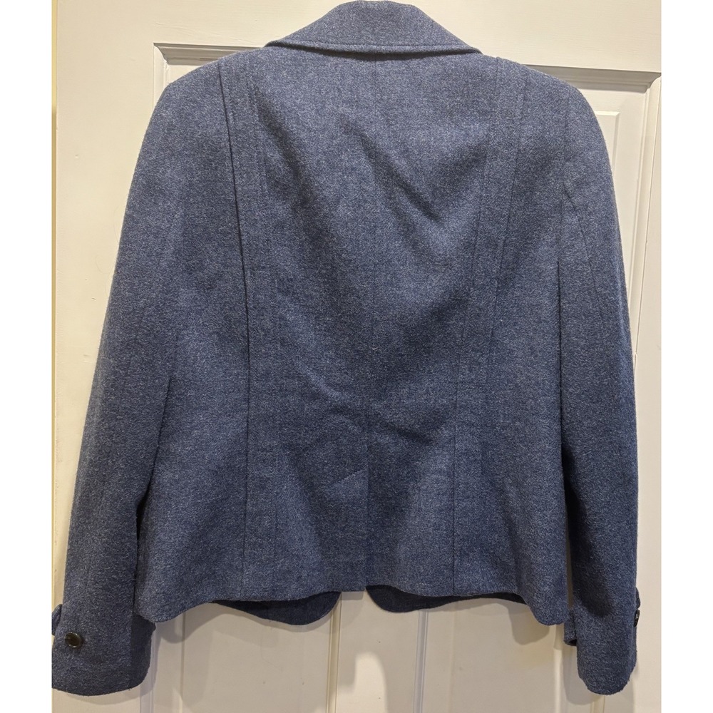 Talbots Wool Blend Blazer Blue Preppy Size 12 - Picture 2 of 7